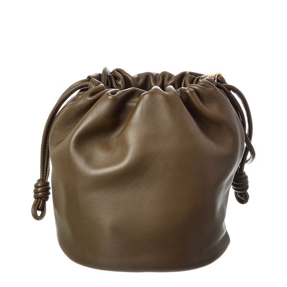 Loewe Flamenco Leather Bucket Bag, Green - Picture 2 of 4